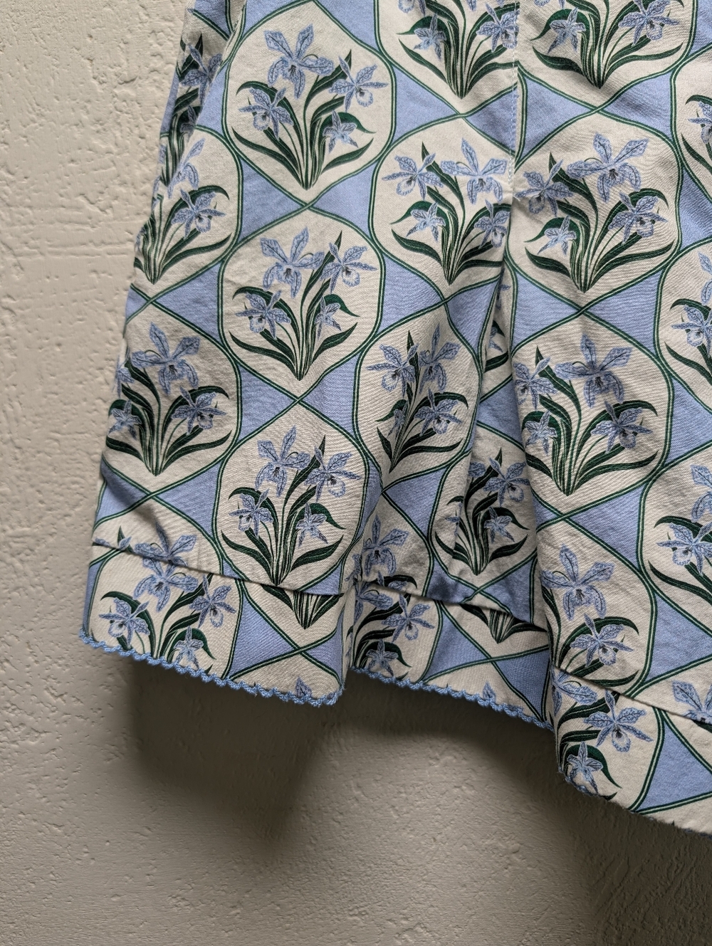 Women's Agua Bendita Toronjil Chan Celeste High-rise Pleated Shorts Sz Medium - Picture 5 of 12